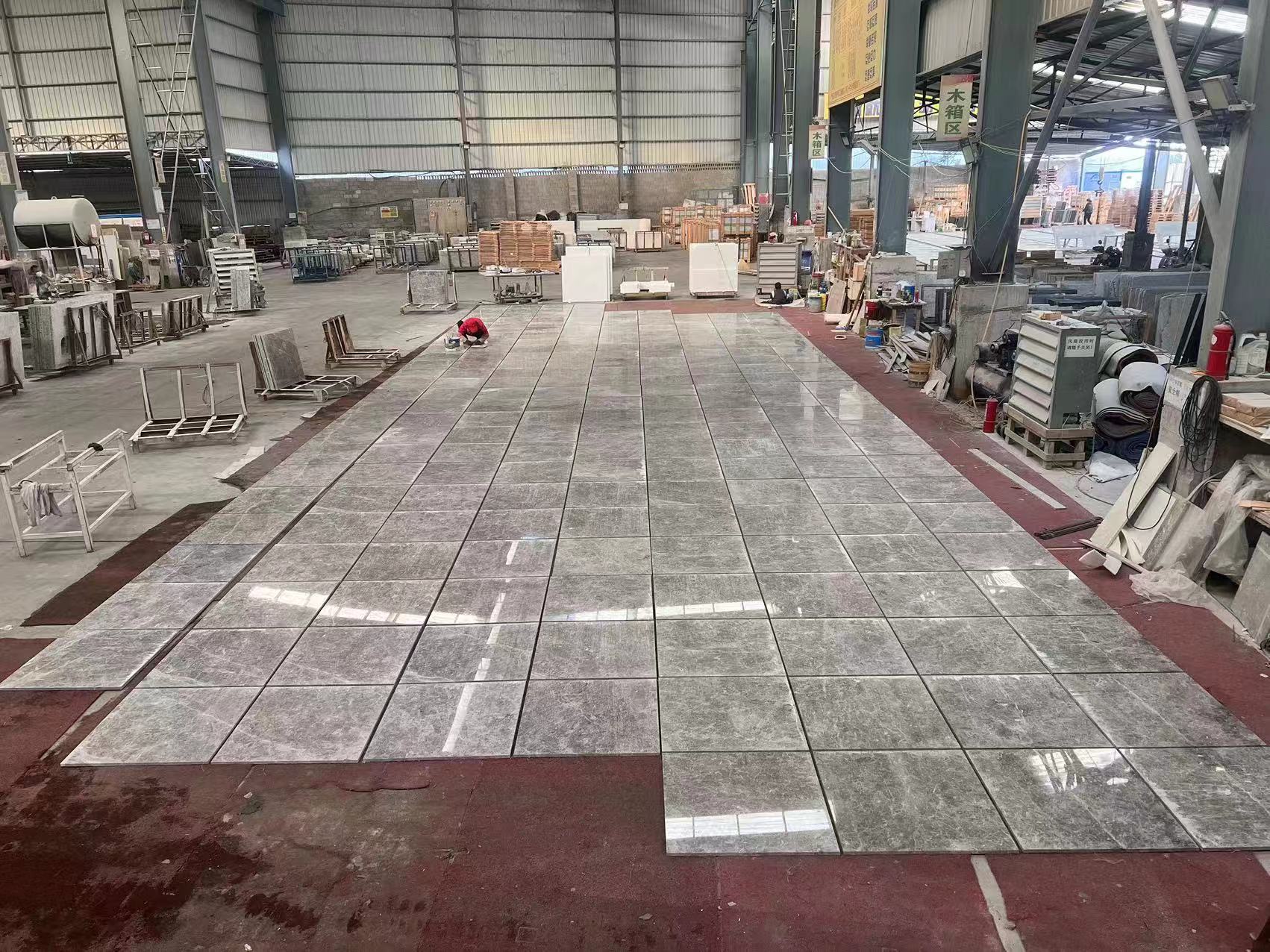 Green Marble Green Marble — Marble flooring dry-laid and numbered before packing at Sun Young Stone