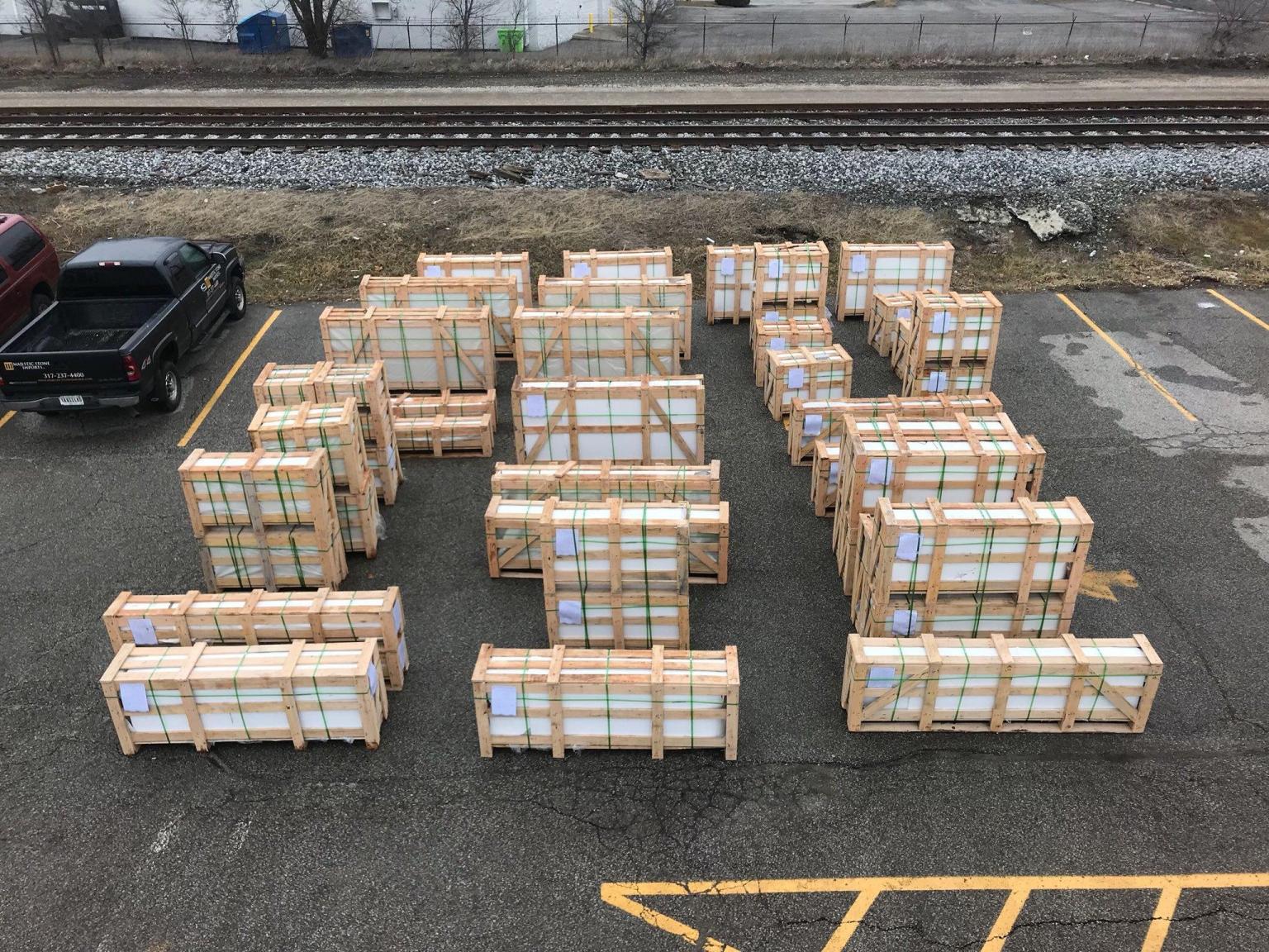 Why Strong Packing Matters for Natural Stone Exports — booth and natural stone display, photo 2