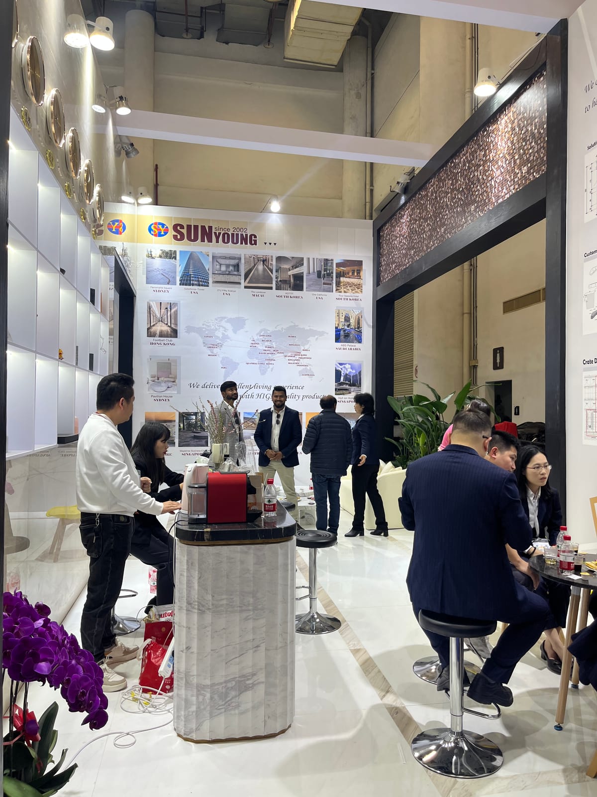 Sun Young Stone at the 24th Xiamen Stone Fair 2024 — booth and natural stone display, photo 5
