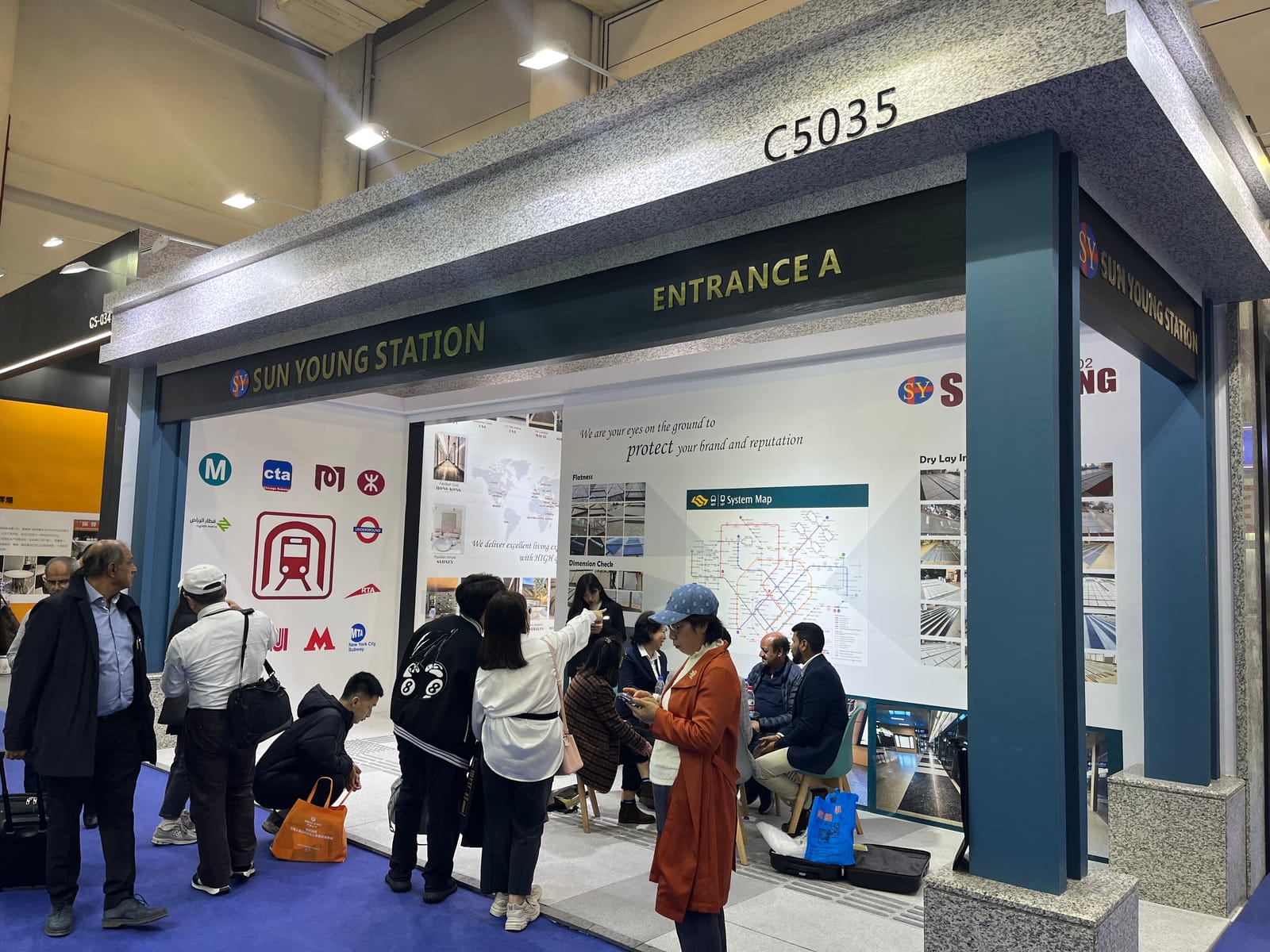 Sun Young Stone at the 24th Xiamen Stone Fair 2024 — booth and natural stone display, photo 6
