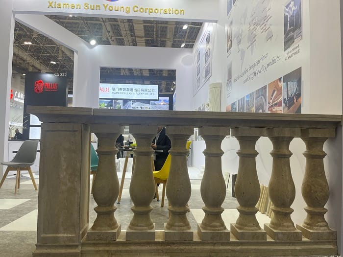 Sun Young Stone at the 25th Xiamen Stone Fair 2025 — booth and natural stone display, photo 3