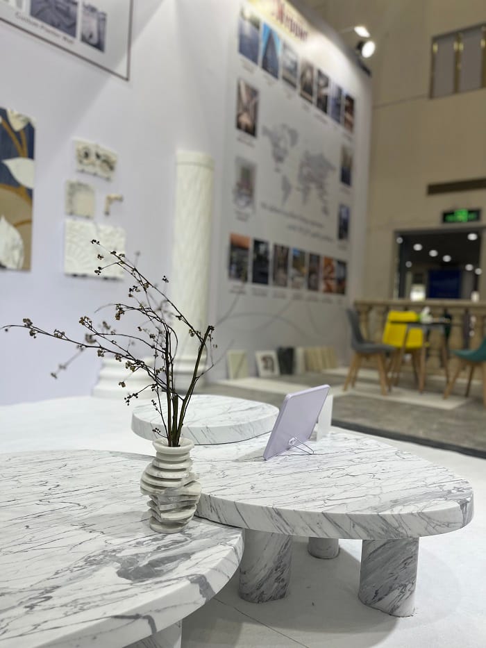 Sun Young Stone at the 25th Xiamen Stone Fair 2025 — booth and natural stone display, photo 7