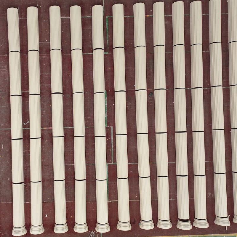 Beige Limestone Column — Roman Columns from Sun Young Stone
