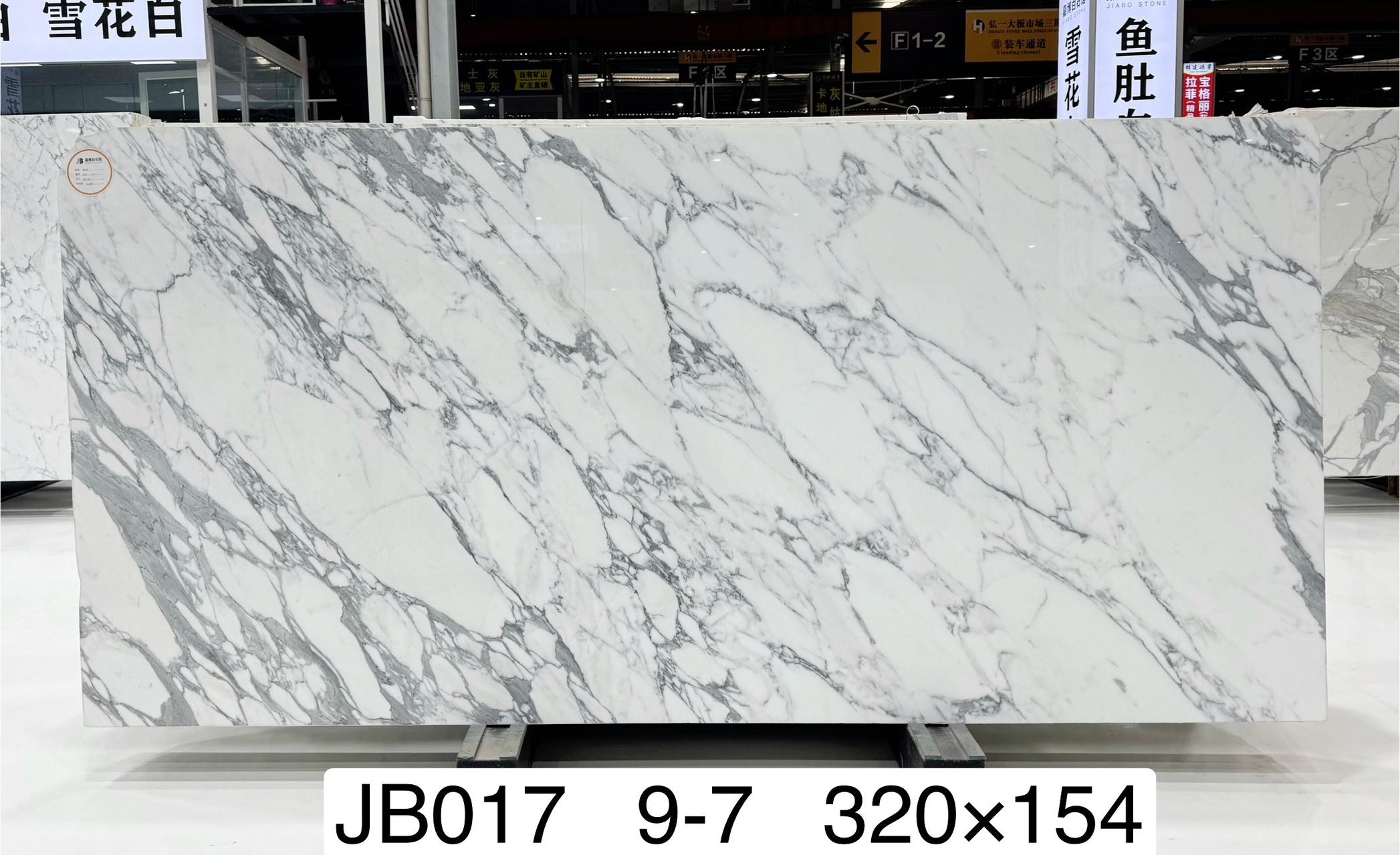 Statuario White Marble full slab 2