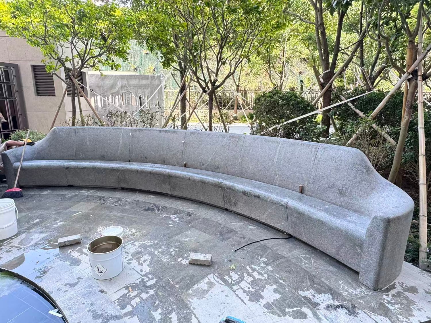 Lung Cheung Road Residence, Hong Kong — Grey Veined Granite supplied and fabricated by Sun Young Stone (view 2)