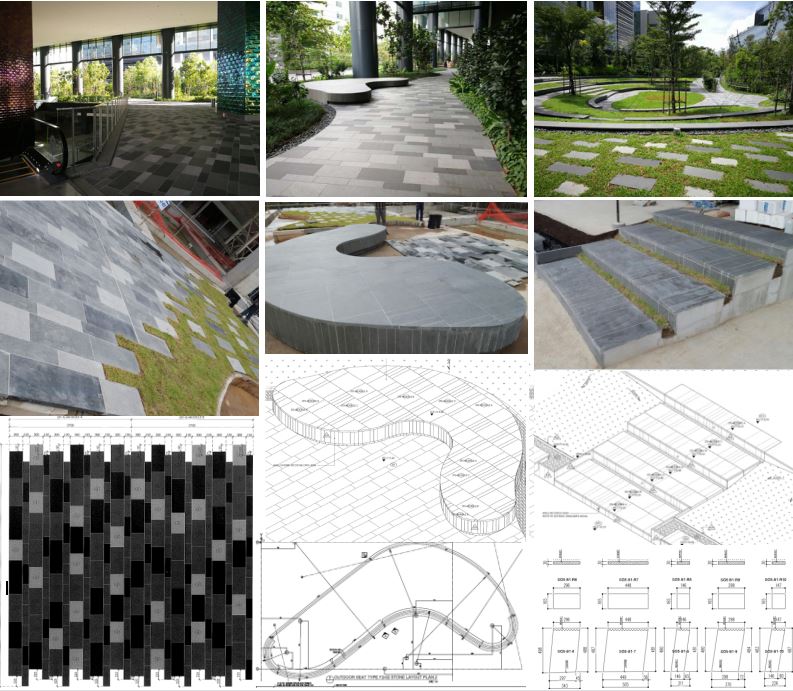 Mapletree Business City II, Singapore — Granite Pavers, Solid Granite Benches supplied and fabricated by Sun Young Stone (view 15)