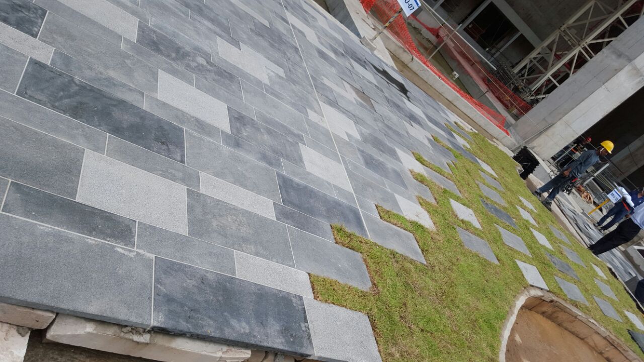 Mapletree Business City II, Singapore — Granite Pavers, Solid Granite Benches supplied and fabricated by Sun Young Stone (view 6)