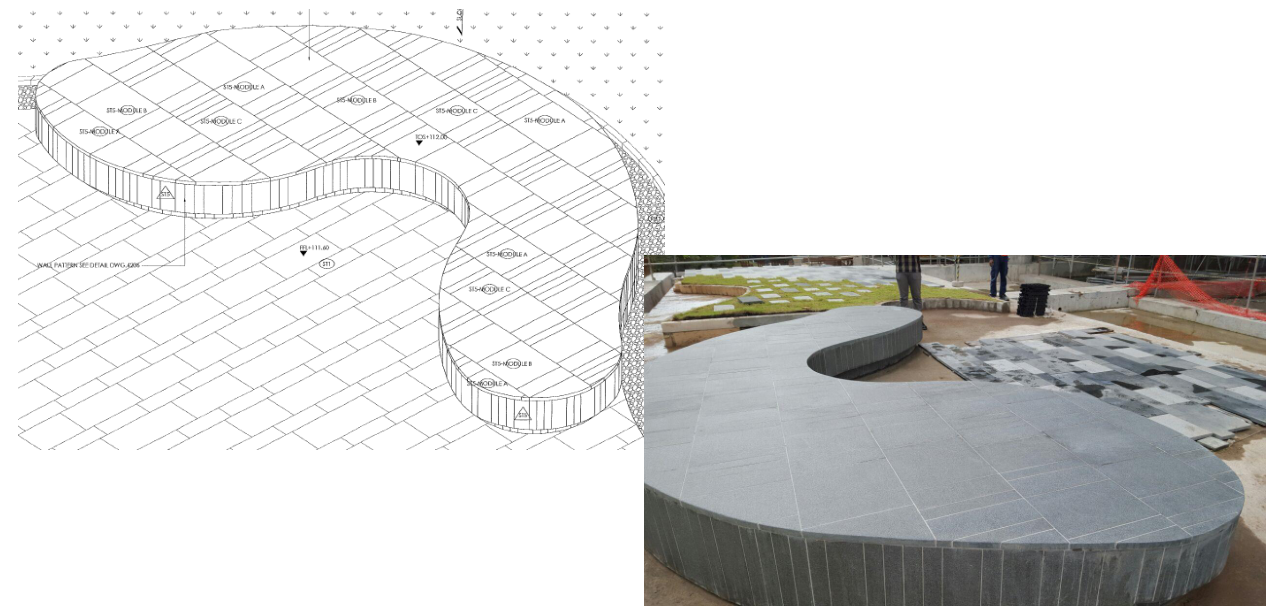 Mapletree Business City II, Singapore — Granite Pavers, Solid Granite Benches supplied and fabricated by Sun Young Stone (view 14)