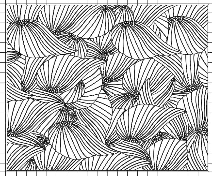 Water-jet marble pattern CAD design drawing prepared by the Sun Young Stone technical team